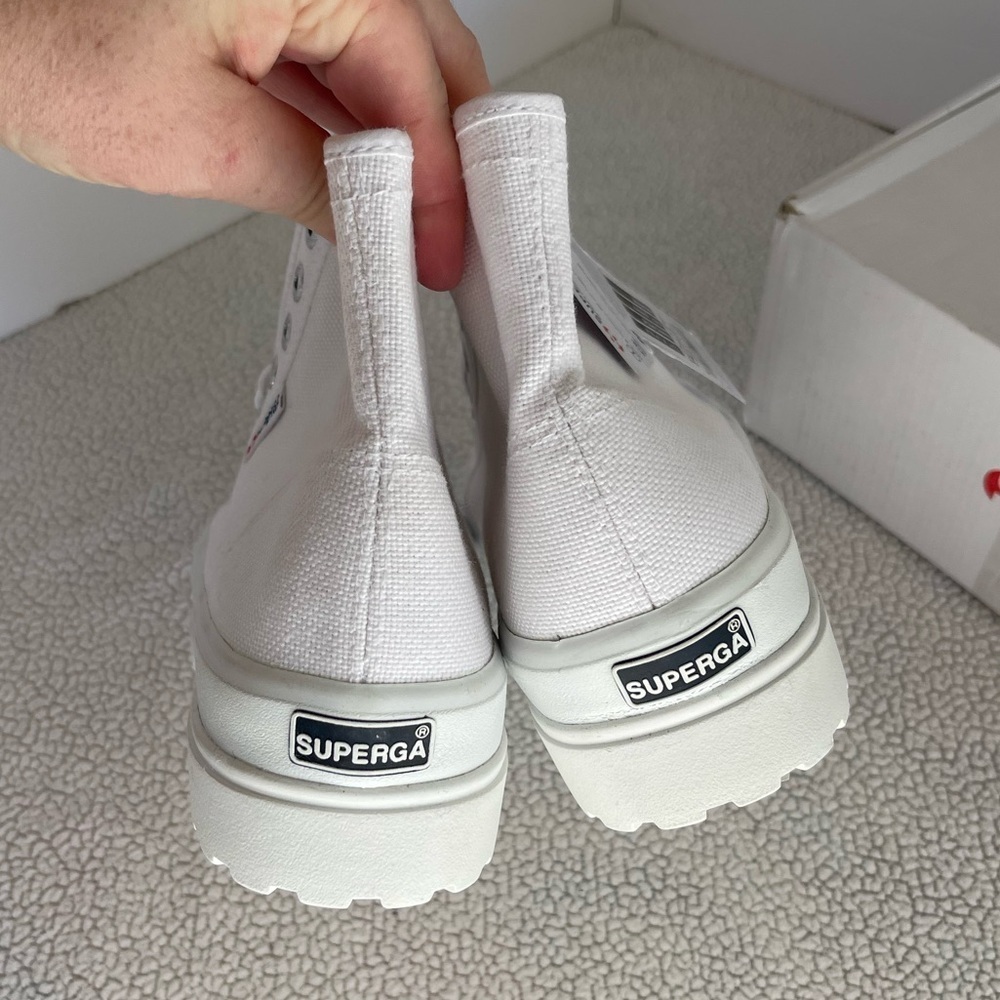 Superga Nib Alpina White Unisex Canvas Lug Platform Sneaker — image 7 of 8